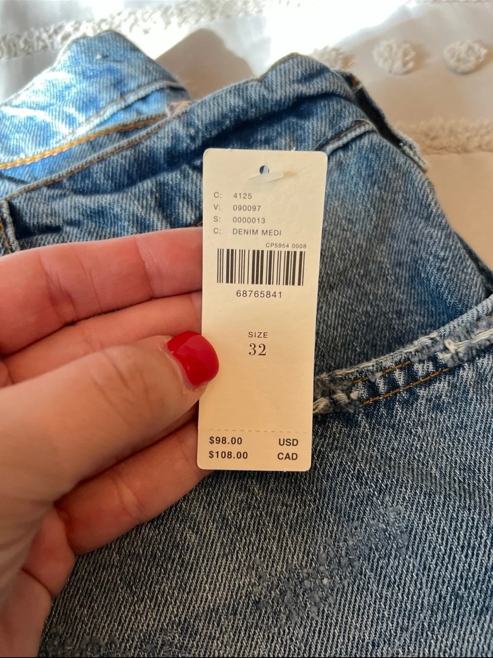 Anthropologie Light Blue Distressed Denim Frayed Hem Shorts - Picture 3 of 5